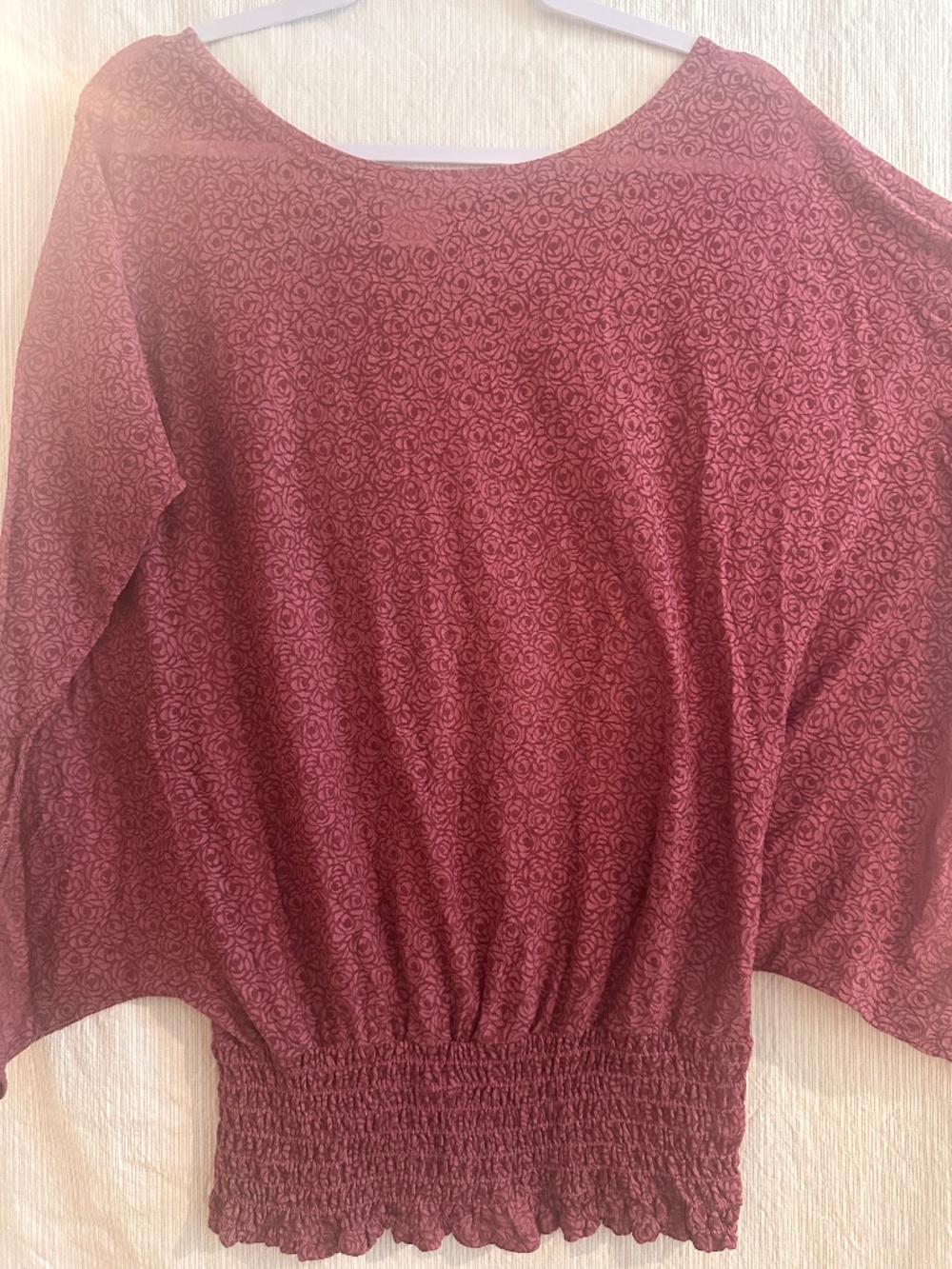 Y2K Charlotte Russe Sheer Floral Batwing Blouse Medium